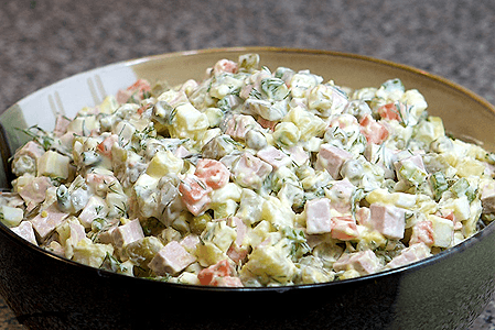 Оливье — Рецепт приготовления салата