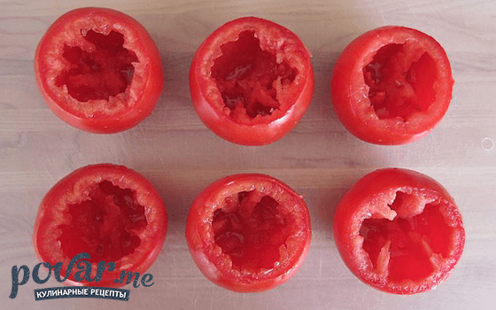 Фаршированные помидоры с сыром - рецепт с фото