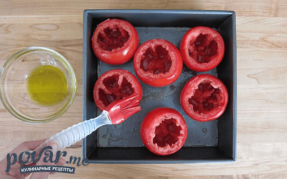 Фаршированные помидоры с сыром - рецепт с фото