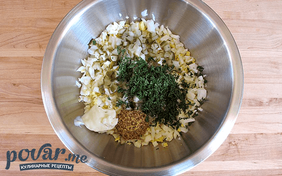 Салат из яиц - рецепт с фото