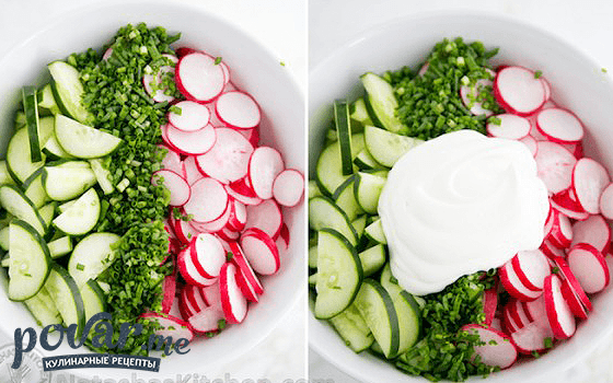 Салат из редиски — рецепт приготовления с фото