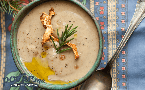 Суп-пюре из шампиньонов — подробный рецепт с фото