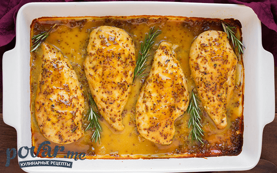Курица в медово-горчичном соусе — рецепт приготовления с фото