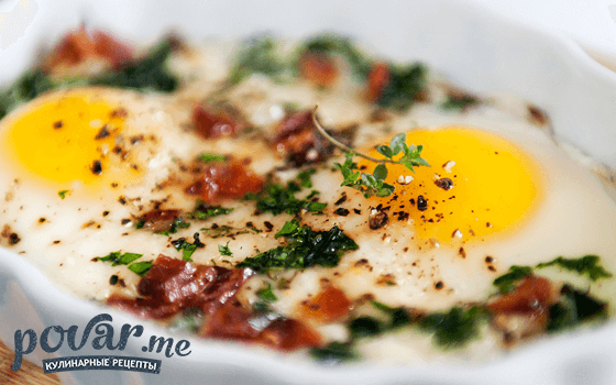 Яйца в духовке — рецепт приготовления с фото
