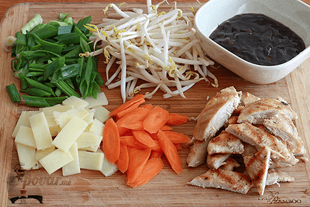 Удон с курицей под соусом терияки — Рецепт приготовления удона