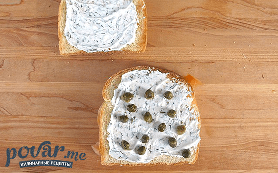 Бутерброд с семгой — рецепт приготовления с фото