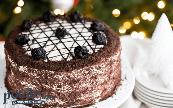 Торт с черносливом — рецепт приготовления с фото