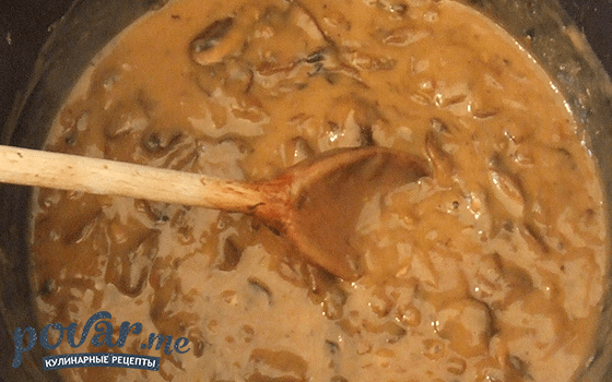 Грибной соус - рецепт приготовления с фото