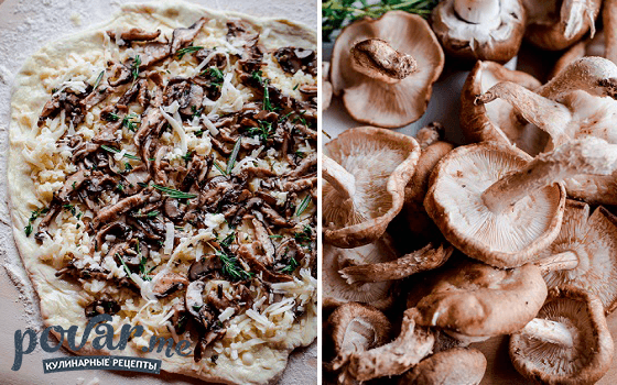 Пицца с грибами — рецепт приготовления с фото