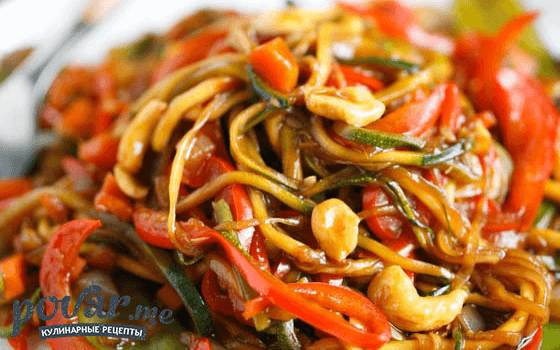 Удивительное блюдо — спагетти из кабачка